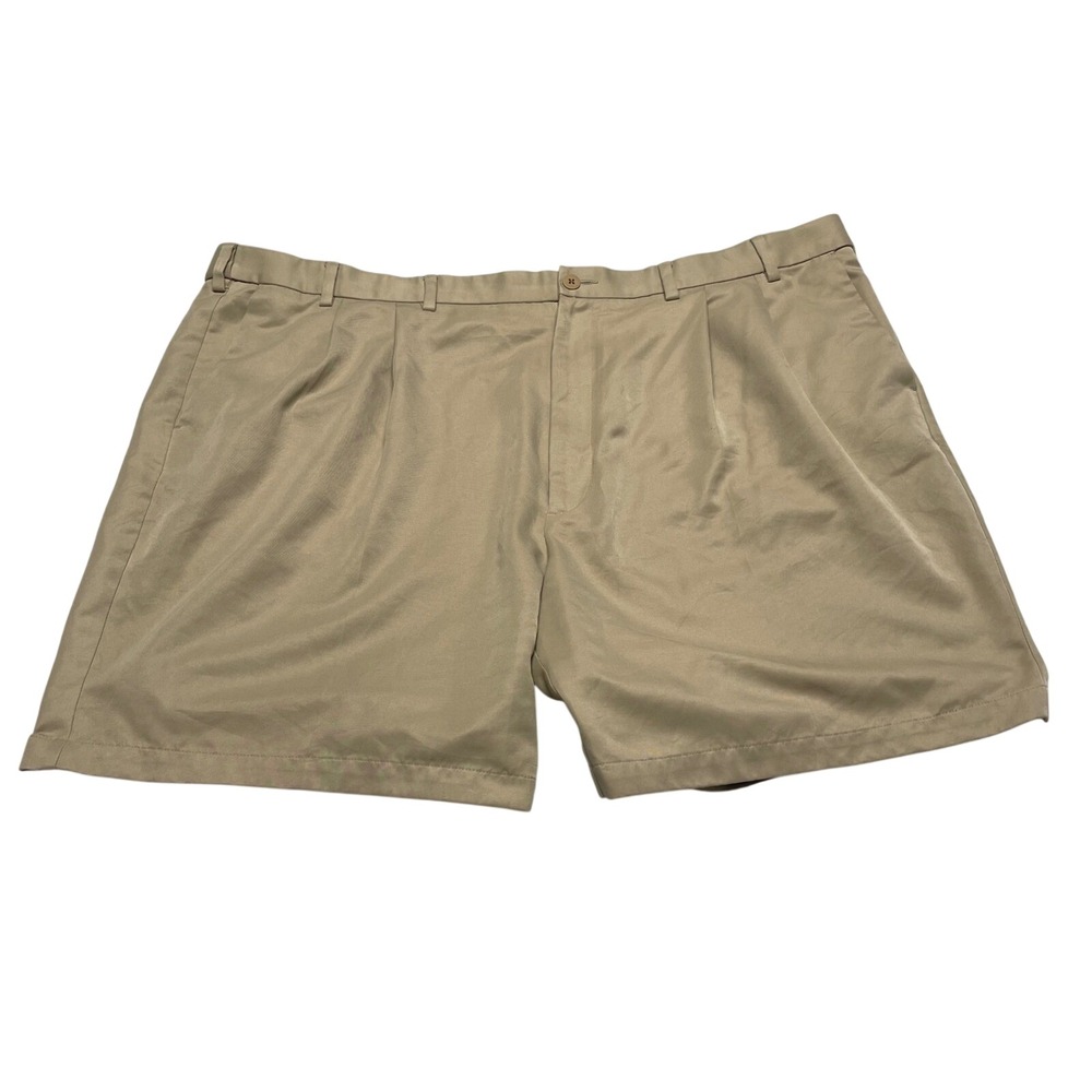 Roundtree &‎ Yorke Pleated Mens Shorts 52 Tan Lightweight Casual